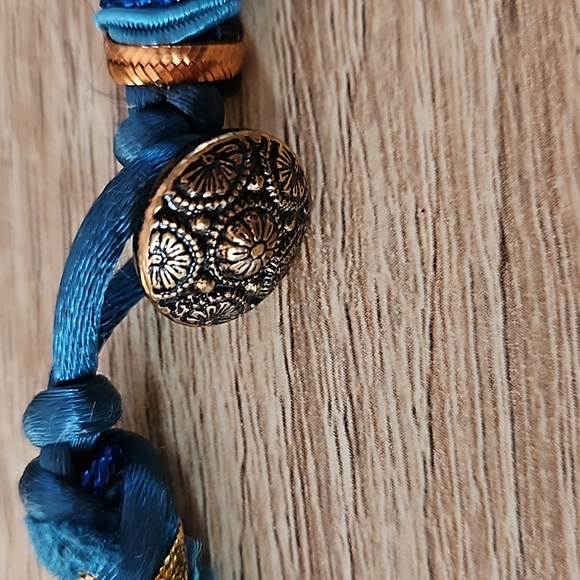 Vintage Women's Handmade Asian Beaded Fringe Parade Style Necklace - Picture 3 of 8